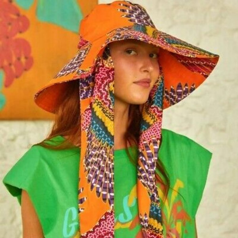 Brand New FARM Rio Beaded Macaws Hat